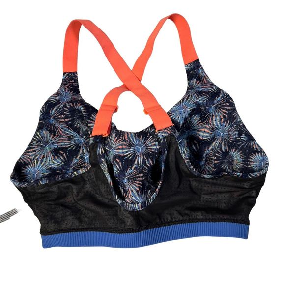 Victoria’s Secret Sport 36D Blue With Firework Graphic Racerback Sports Bra - Picture 12 of 13